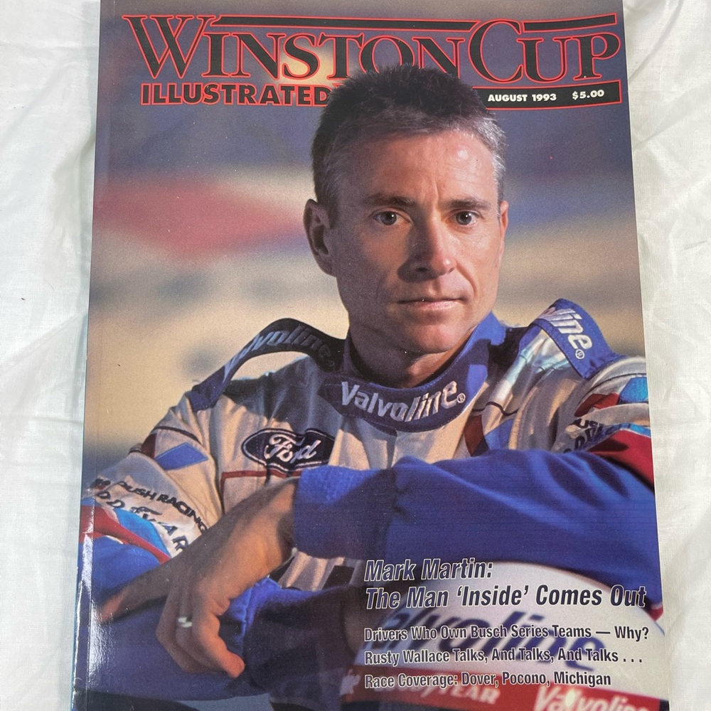 ⭐️Winston Cup Illustrated August 1993 - Mark Martin NASCAR Magazine